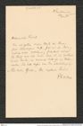 Nachlass Franz Steindachner, Brief von Robert Collett an Franz Steindachner (29.12.1905), Inv.Nr. 84.05, Seite 1